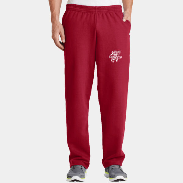 Indian Crest Track Pocketed Sweatpants - Core Fleece Sweatpant with Pockets Thumbnail