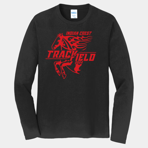 Black Indian Crest Track and Field Long Sleeve Tee - Long Sleeve Fan Favorite Tee Thumbnail