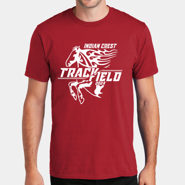 Red Indian Crest Track and Field Tee - Fan Favorite Tee Thumbnail