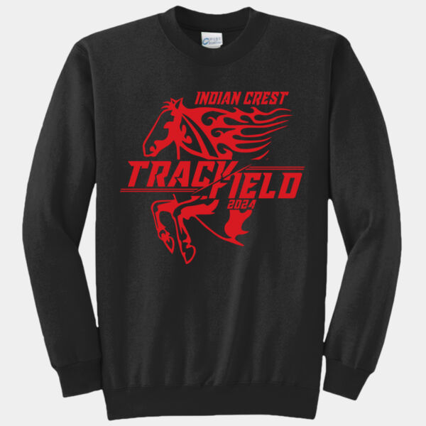 Black Indian Crest Track and Field Crewneck Sweatshirt Thumbnail
